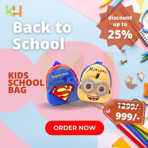 Superman + Minions School Bags 2-IN-1 Deal